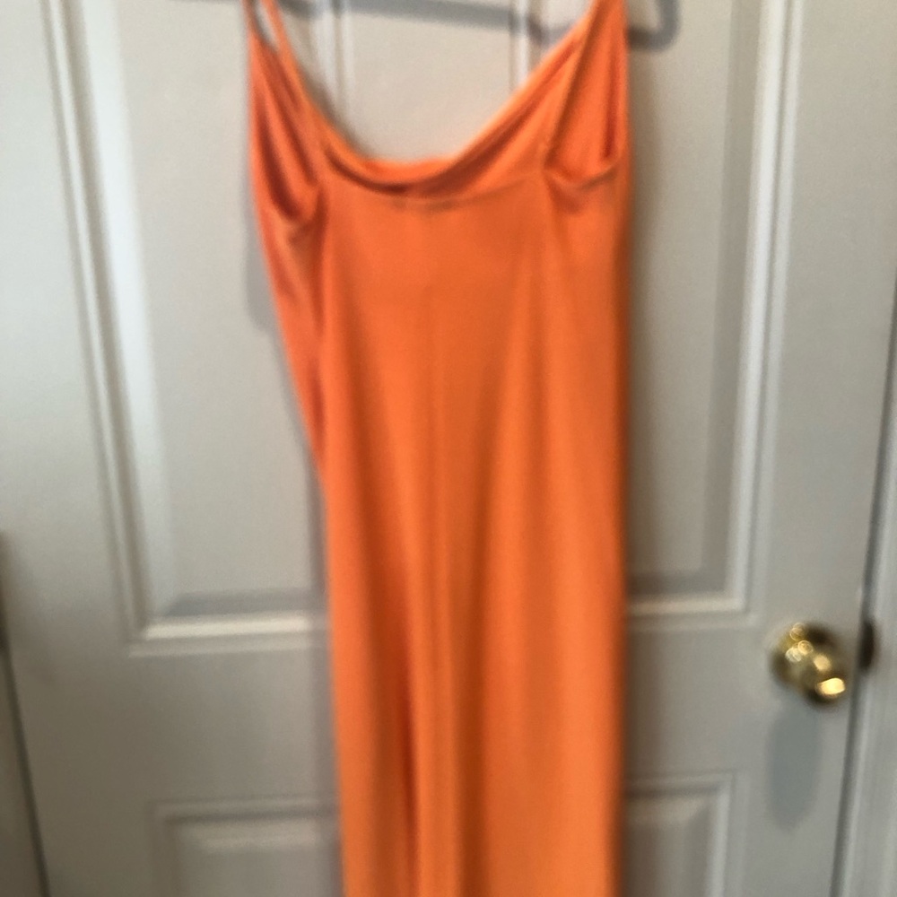 ZARA MIDI ORANGE DRESS SZ S - Picture 2 of 8